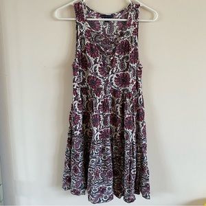 American eagle magenta floral paisley tank dress XS